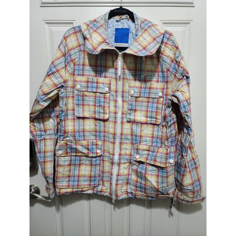 Adiddas Pastel Plaid Jacket Sz Med